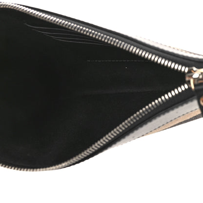 Burberry Mega Check Peyton Crossbody Clutch Bag Black 5 of 8