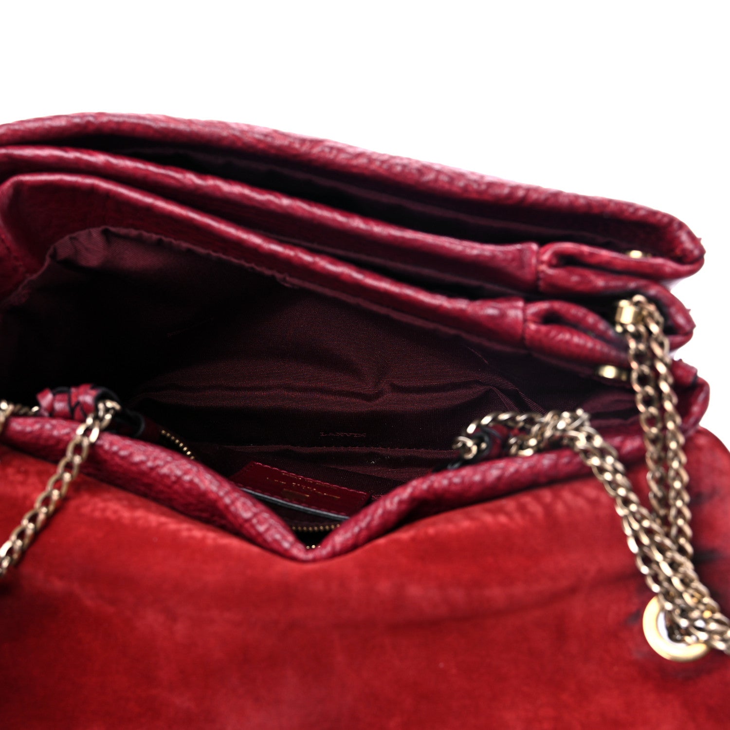 Lanvin Medium Sugar Flap Shoulder Bag Burgundy 6 of 15