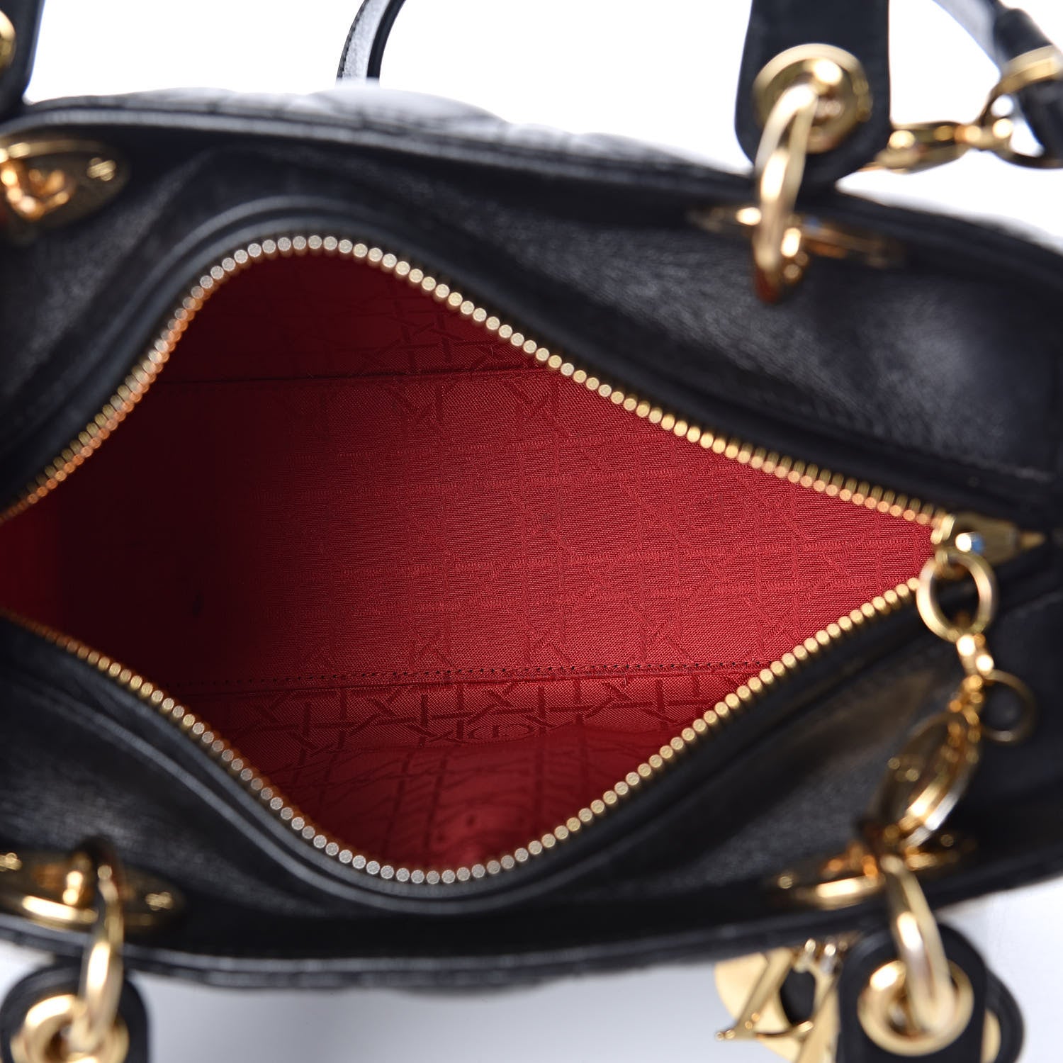 Christian Dior Lambskin Cannage Medium Lady Dior Black 5 of 15