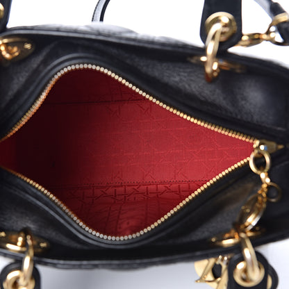 Christian Dior Lambskin Cannage Medium Lady Dior Black 5 of 15