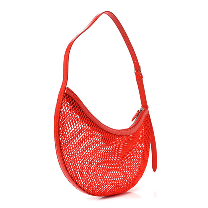 Alaia Net Patent Calfskin One Piece Demi Lune Orange 6 of 19
