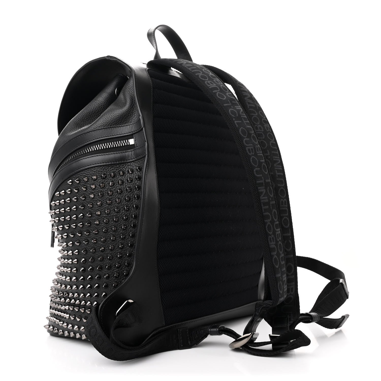 Christian Louboutin Calfskin Spiked Explorafunk Backpack Black 3 of 10