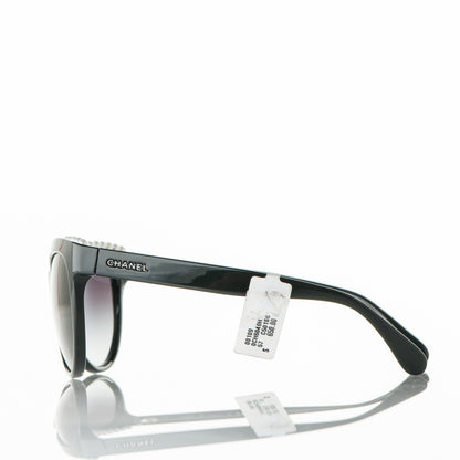 Chanel Freshwater Cultured Pearl Butterfly Sunglasses 6040-H Black 3 of 8