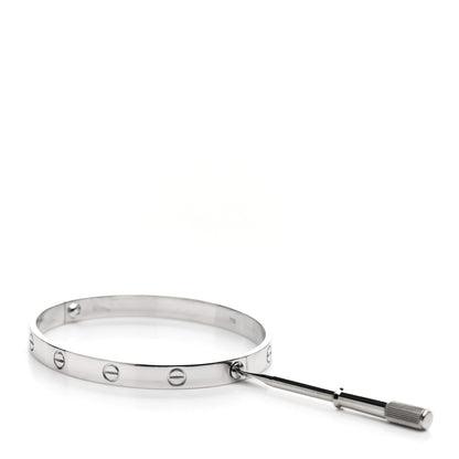 Cartier 18K White Gold LOVE Bracelet 19 4 of 8