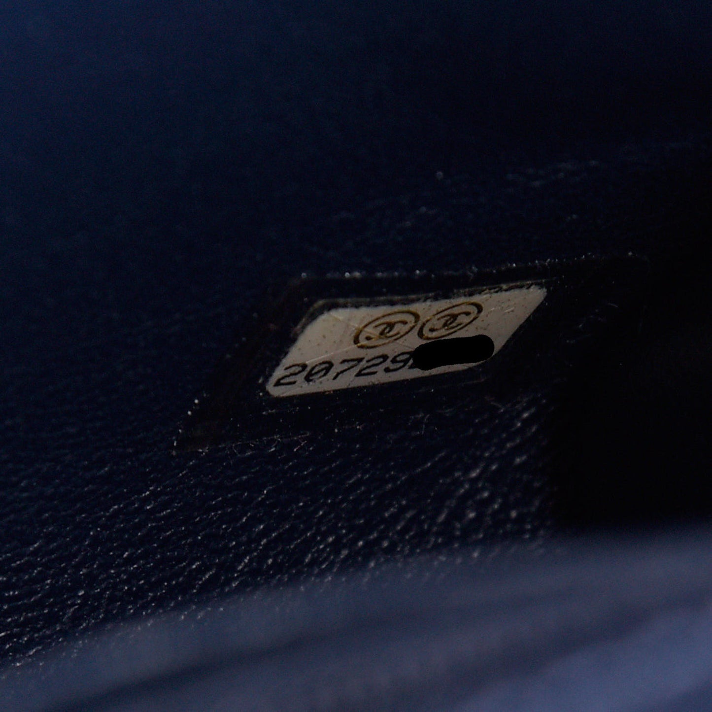 Lambskin Quilted Small Geometric Flap Navy