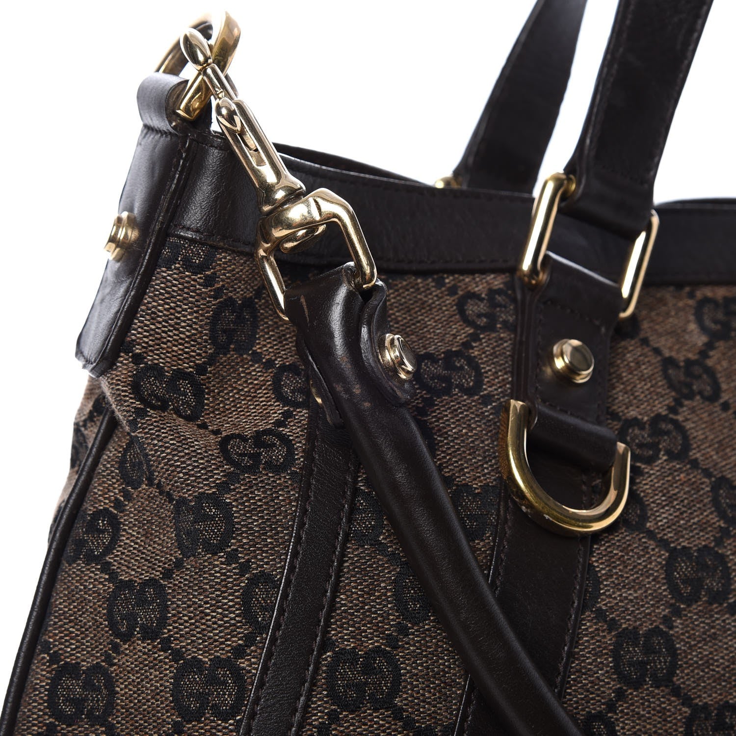 Gucci Monogram Medium Abbey Convertible Tote Dark Brown 13 of 13