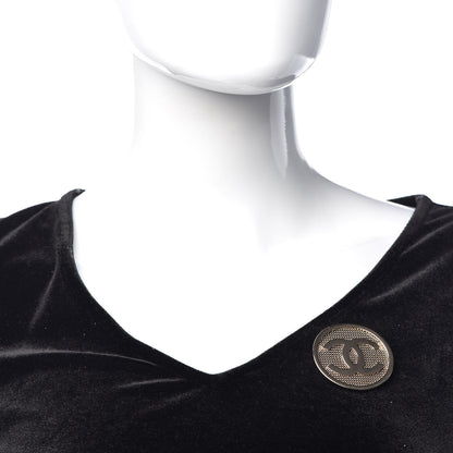 Chanel Mesh Circle CC Brooch Gold 2 of 4