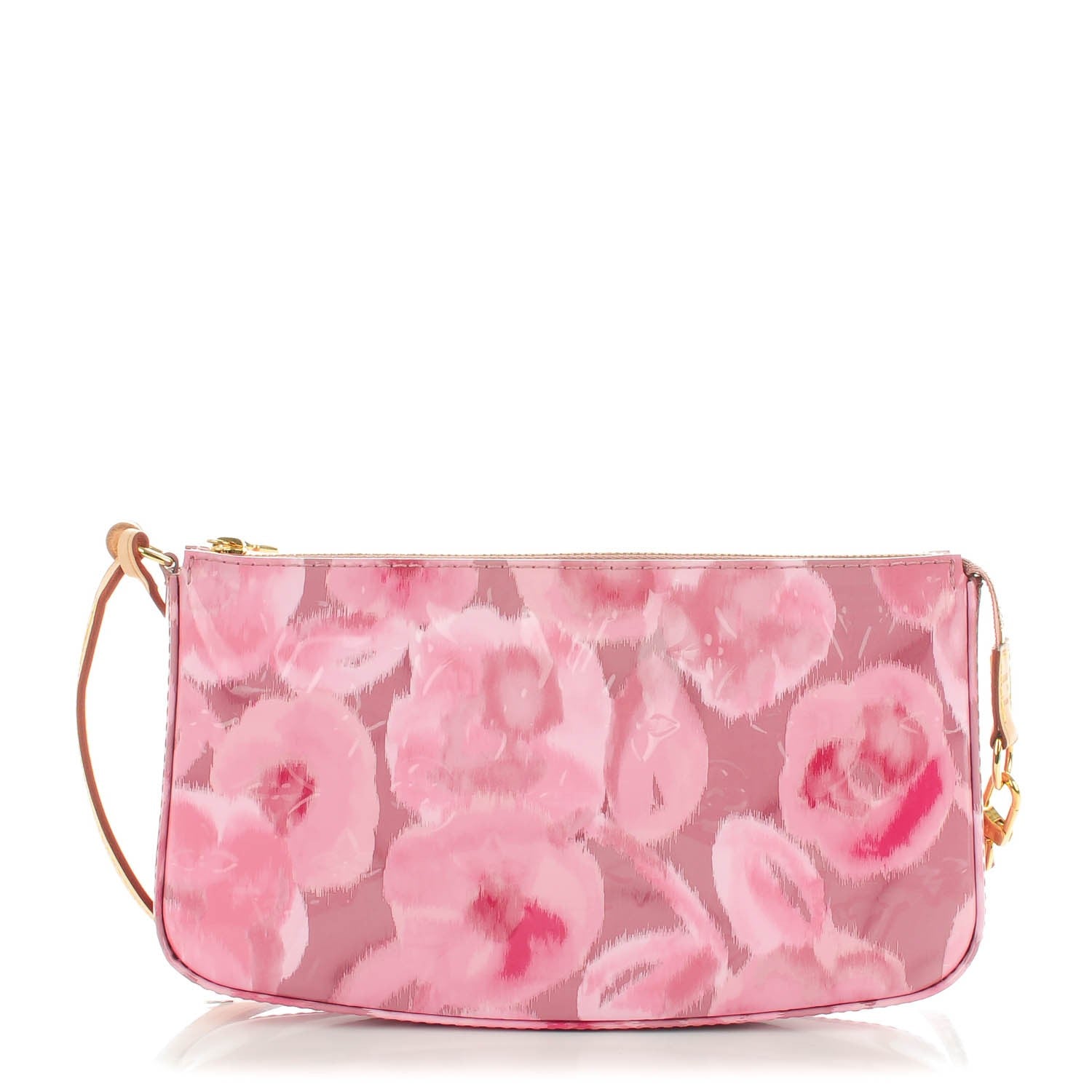 Louis Vuitton Vernis Ikat Pochette Accessories NM Rose Velours 1 of 8