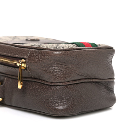 Gucci GG Supreme Monogram Web Mini Ophidia Double Zip Crossbody Bag Beige New Acero 9 of 10