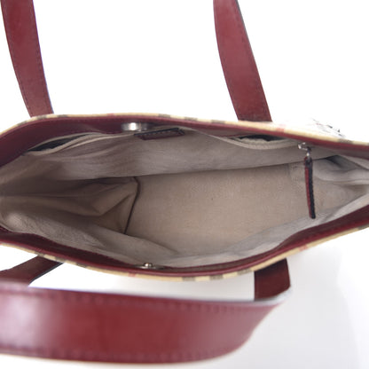 Burberry Haymarket Check Tote Red 5 of 7
