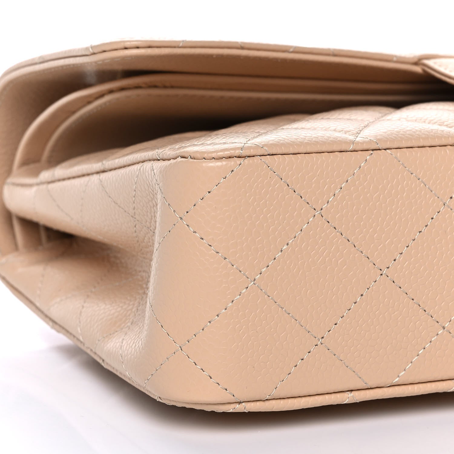 Chanel Caviar Quilted Medium Double Flap Beige 9 of 12