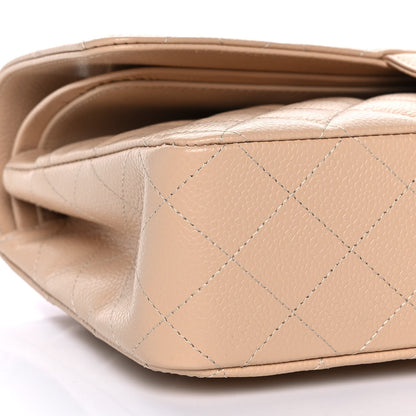 Chanel Caviar Quilted Medium Double Flap Beige 9 of 12