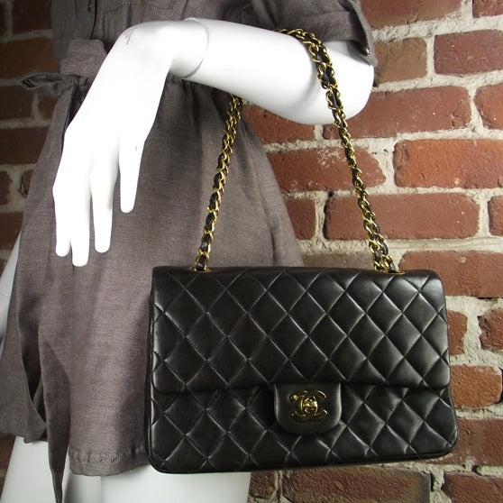 Chanel Lambskin Medium Double Flap Black 2 of 10
