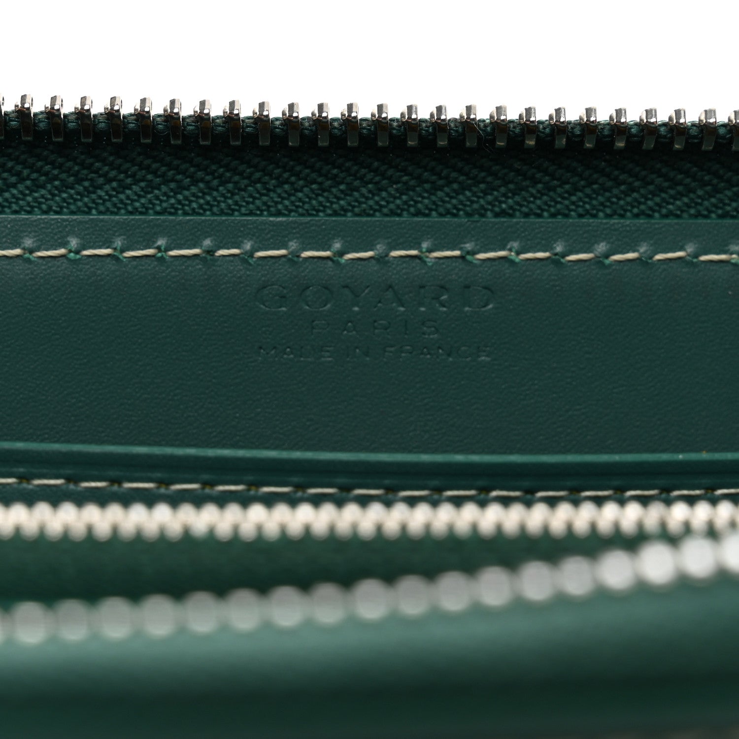 Goyard Goyardine Matignon Zip Around GM Wallet Green 6 of 7