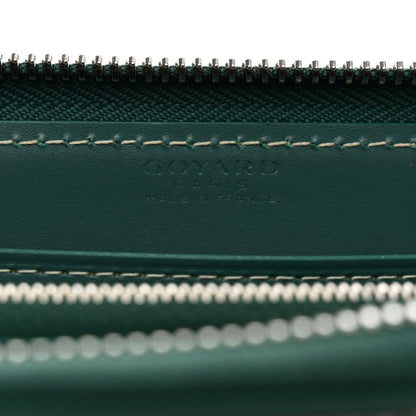 Goyard Goyardine Matignon Zip Around GM Wallet Green 6 of 7
