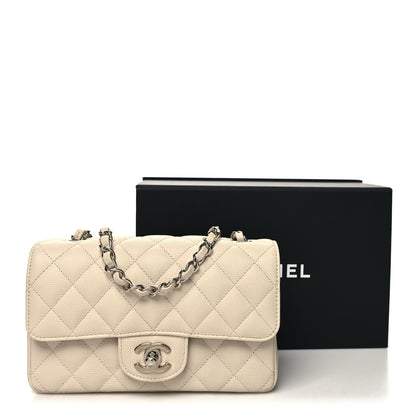 Chanel Caviar Quilted Mini Rectangular Flap Light Beige 12 of 12