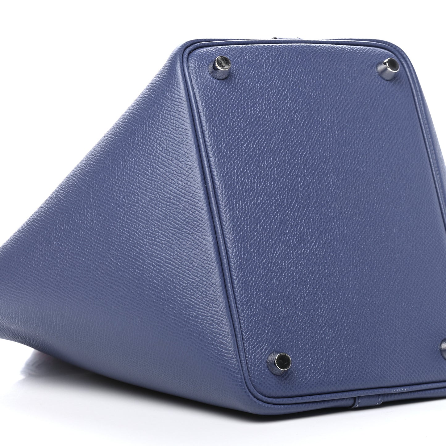 Epsom Tressage De Cuir Picotin Lock 18 PM Bleu Brighton Capucine Bleu Saphir