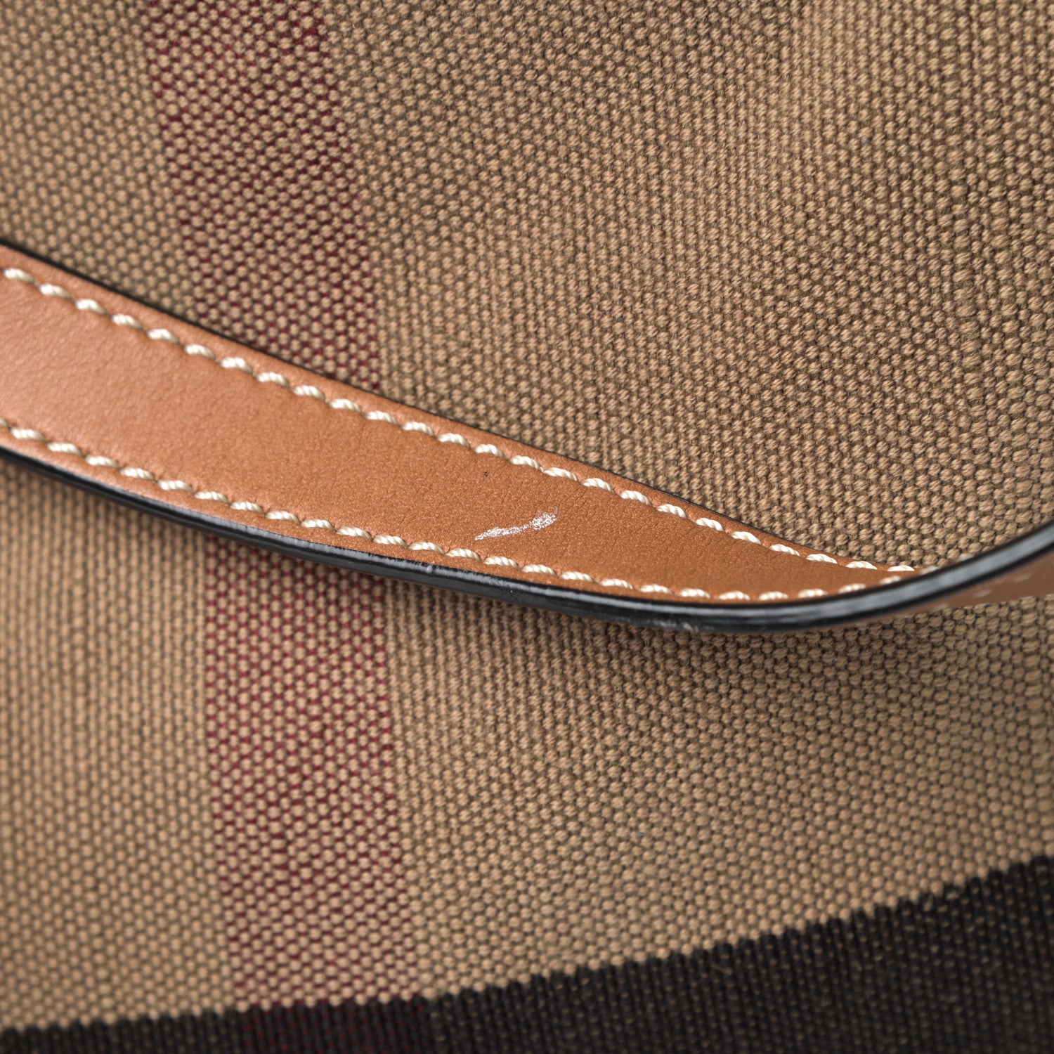 Burberry Canvas Mega Check Medium Maidstone Saddle Brown 10 of 11