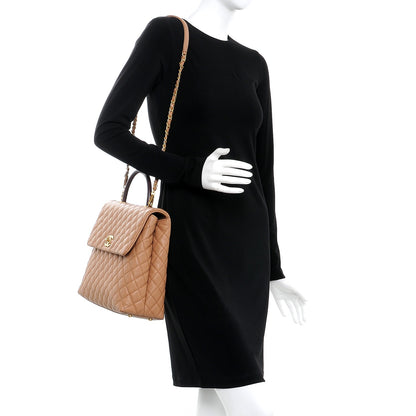 Chanel Caviar Lizard Quilted Large Coco Handle Flap Beige 2 of 8