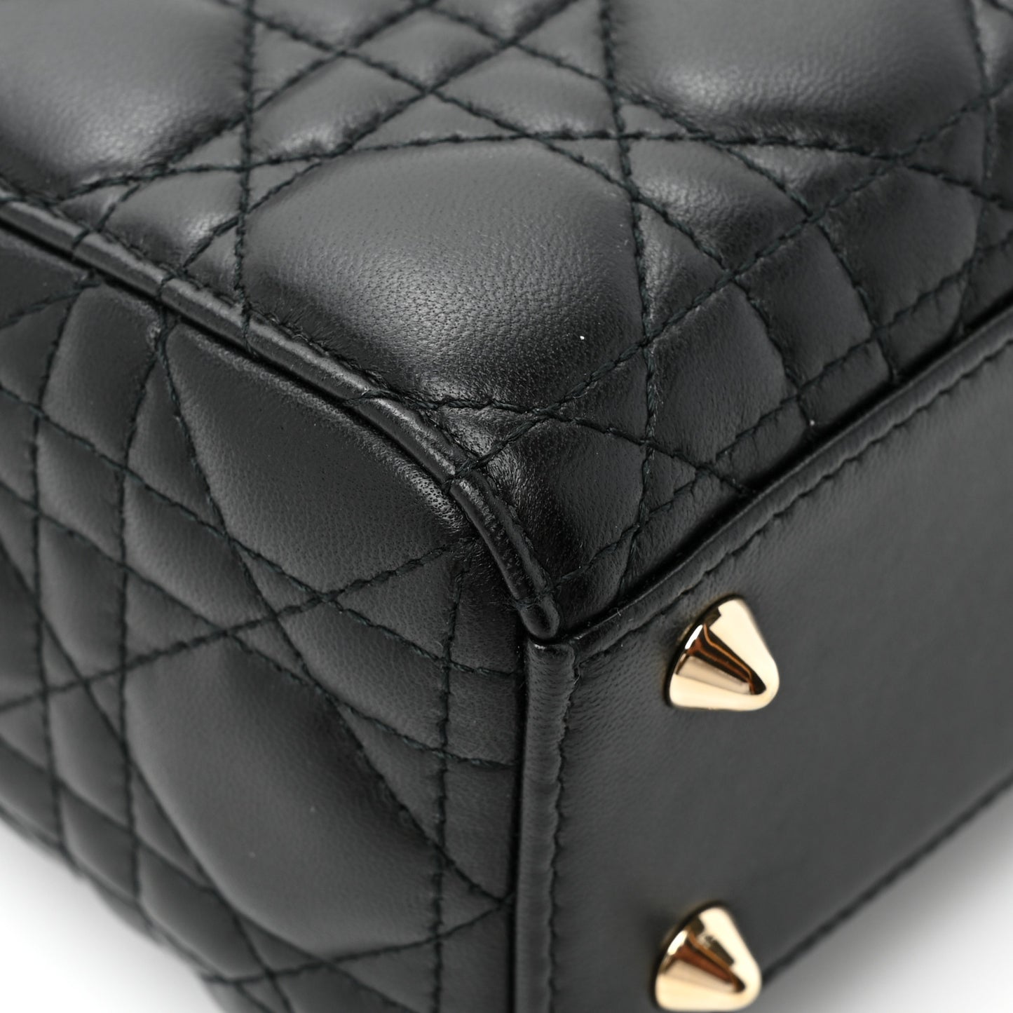 Lambskin Cannage Small Lucky Badges My Lady Dior Black
