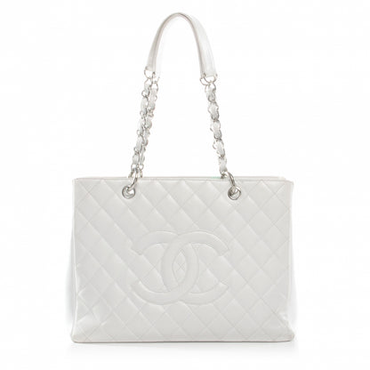 Chanel Caviar Grand Shopping Tote GST White 1 of 8