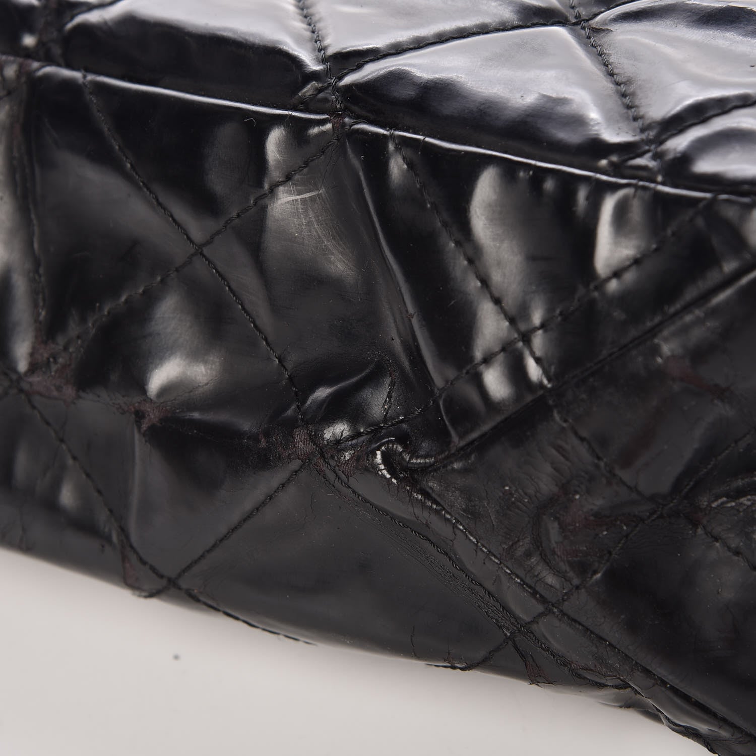 Chanel Vinyl Quilted XXL Reissue Flap Black 13 of 20