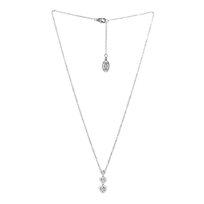 Cartier 18K White Gold Diamond Legers 3 Heart Motif Necklace 3 of 5