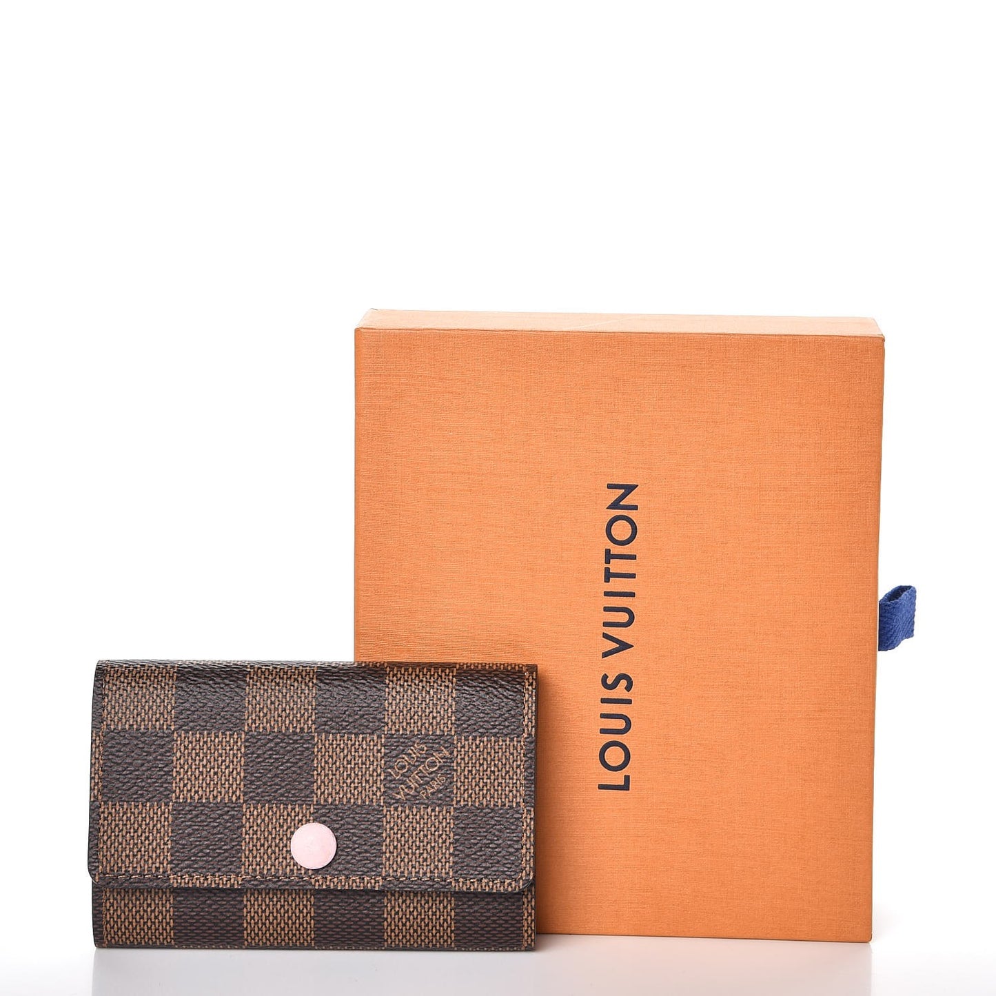 Damier Ebene Multicles 6 Key Holder Rose Ballerine