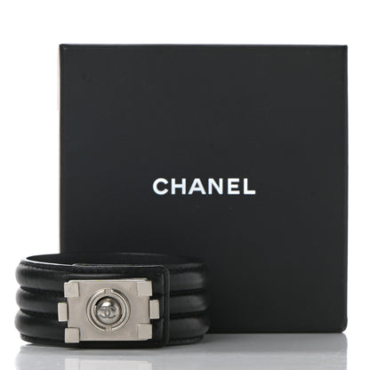 Chanel Calfskin CC Boy Bracelet L Black 6 of 6