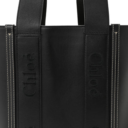 Chloe Calfskin Large Woody Tote Black 8 of 11