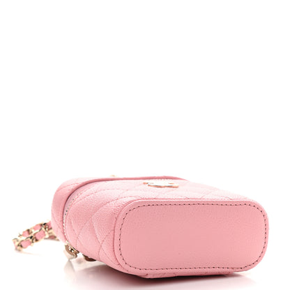 Chanel Caviar Quilted Small Handle With Care Vanity Case With Chain Pink 3 of 8
