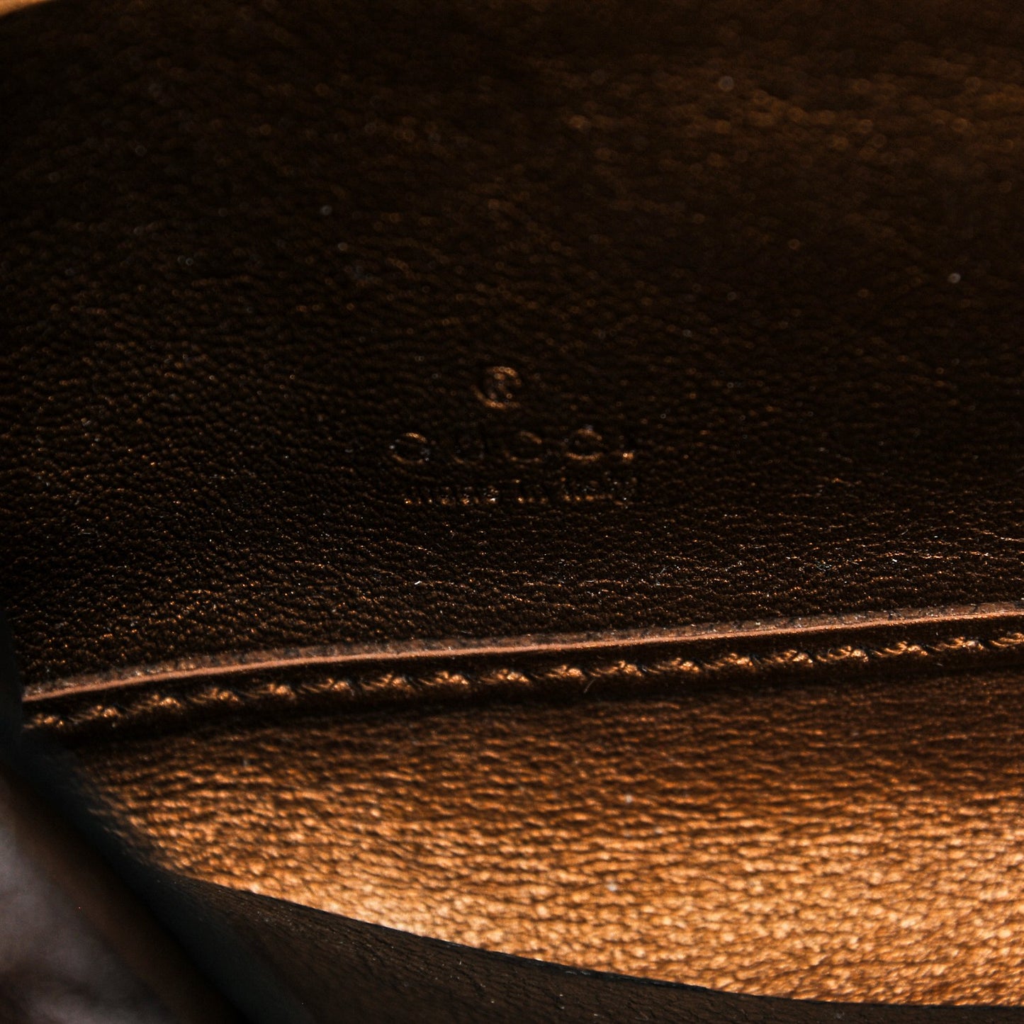 Guccissima Zip Around Wallet Bronze