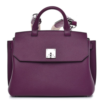 MCM Grained Calfskin Medium Milla Convertible Backpack Mystic Purple 1 of 8