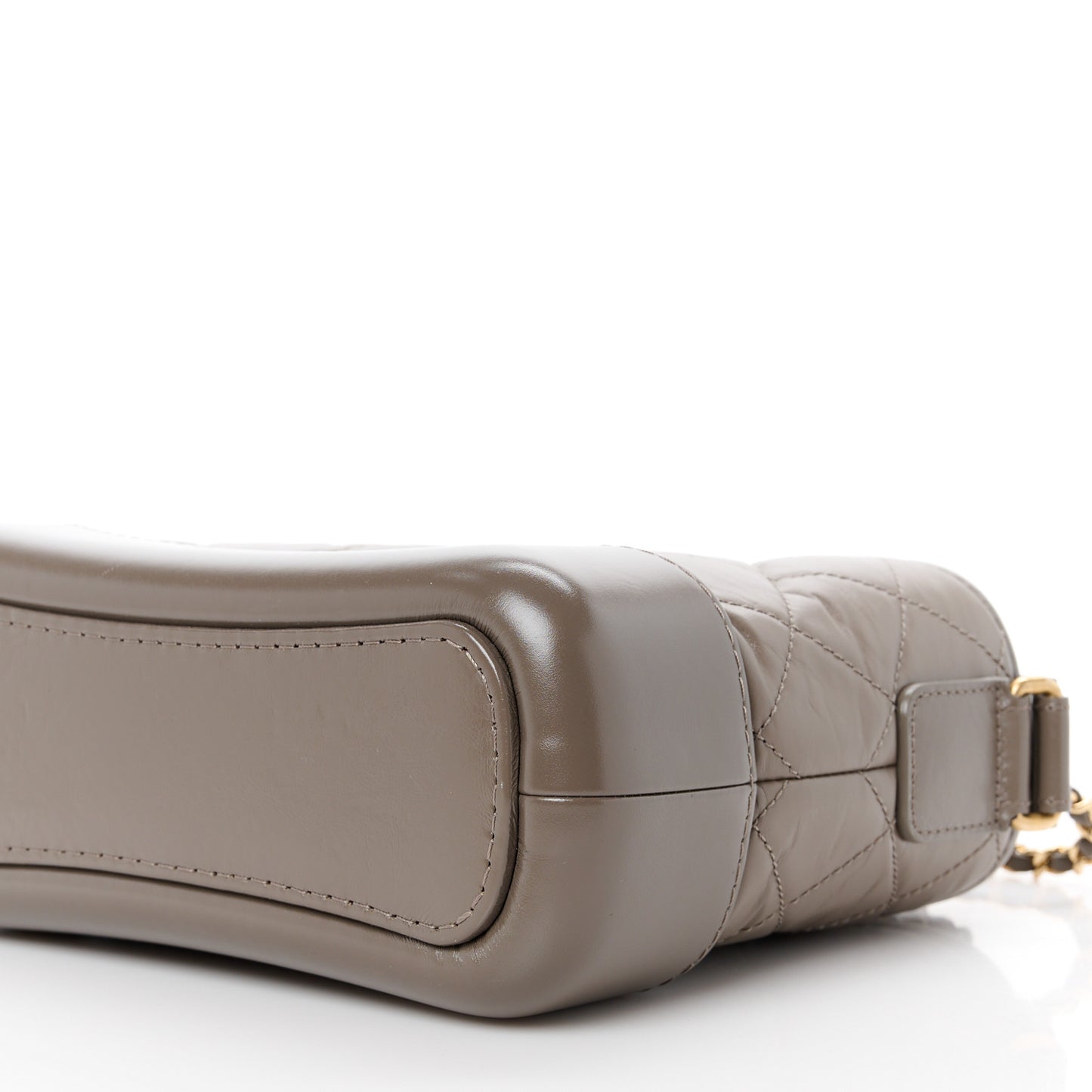 Aged Calfskin Quilted Small Gabrielle Hobo Grey