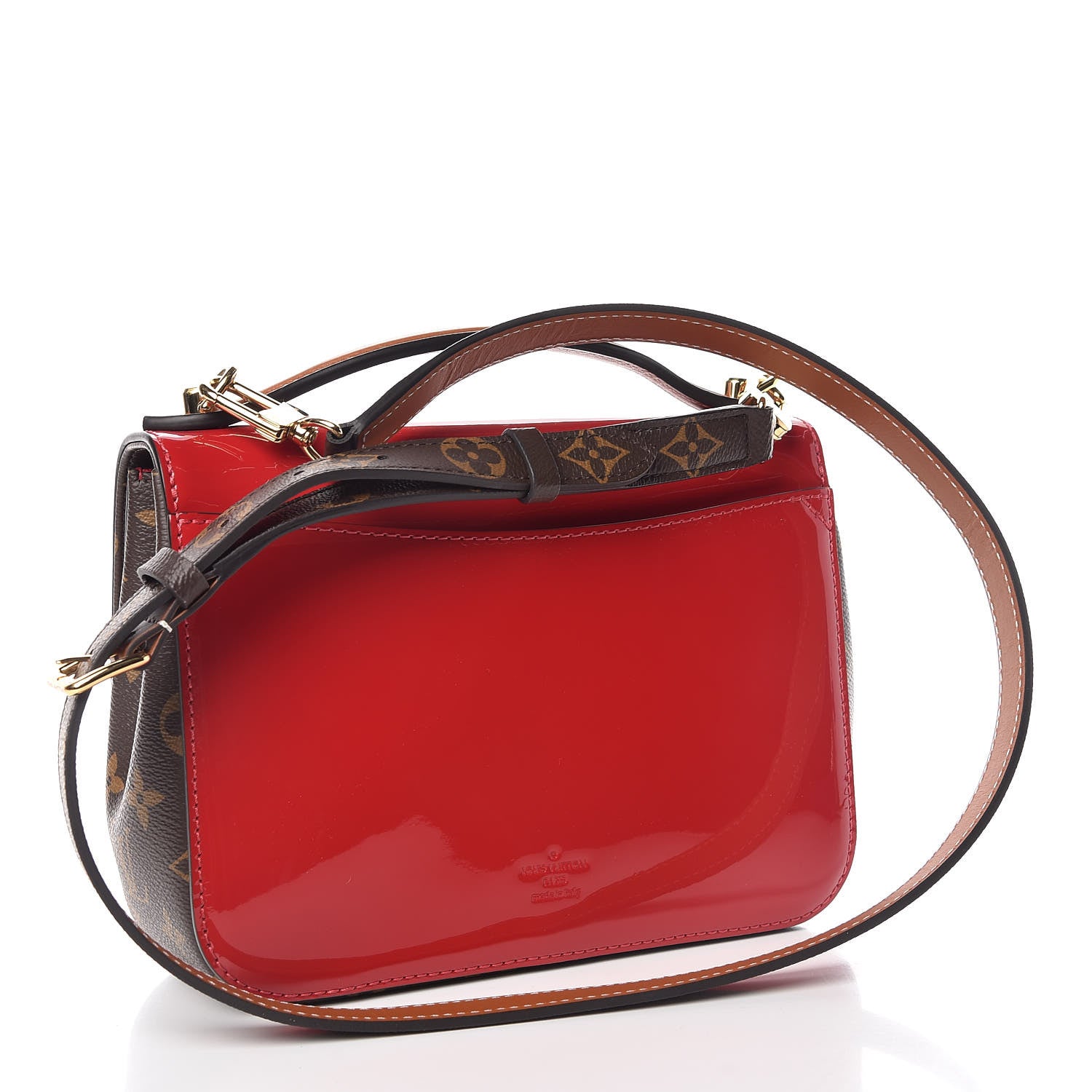 Louis Vuitton Patent Calfskin Monogram Cherrywood BB Scarlet 3 of 8