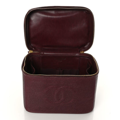 Chanel Caviar Vanity Cosmetic Case Burgundy 5 of 12