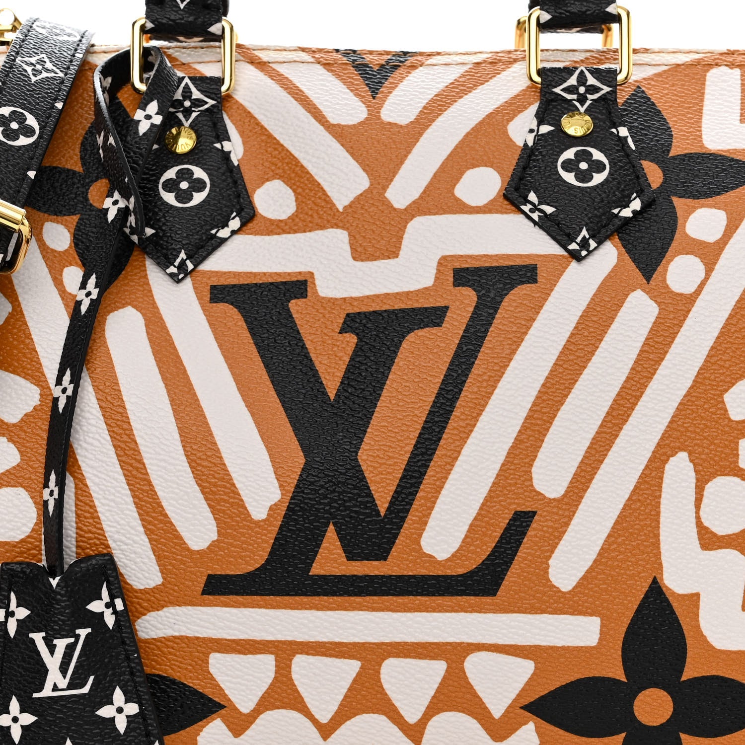 Louis Vuitton Monogram Giant Crafty Speedy Bandouliere 25 Creme Caramel 7 of 9