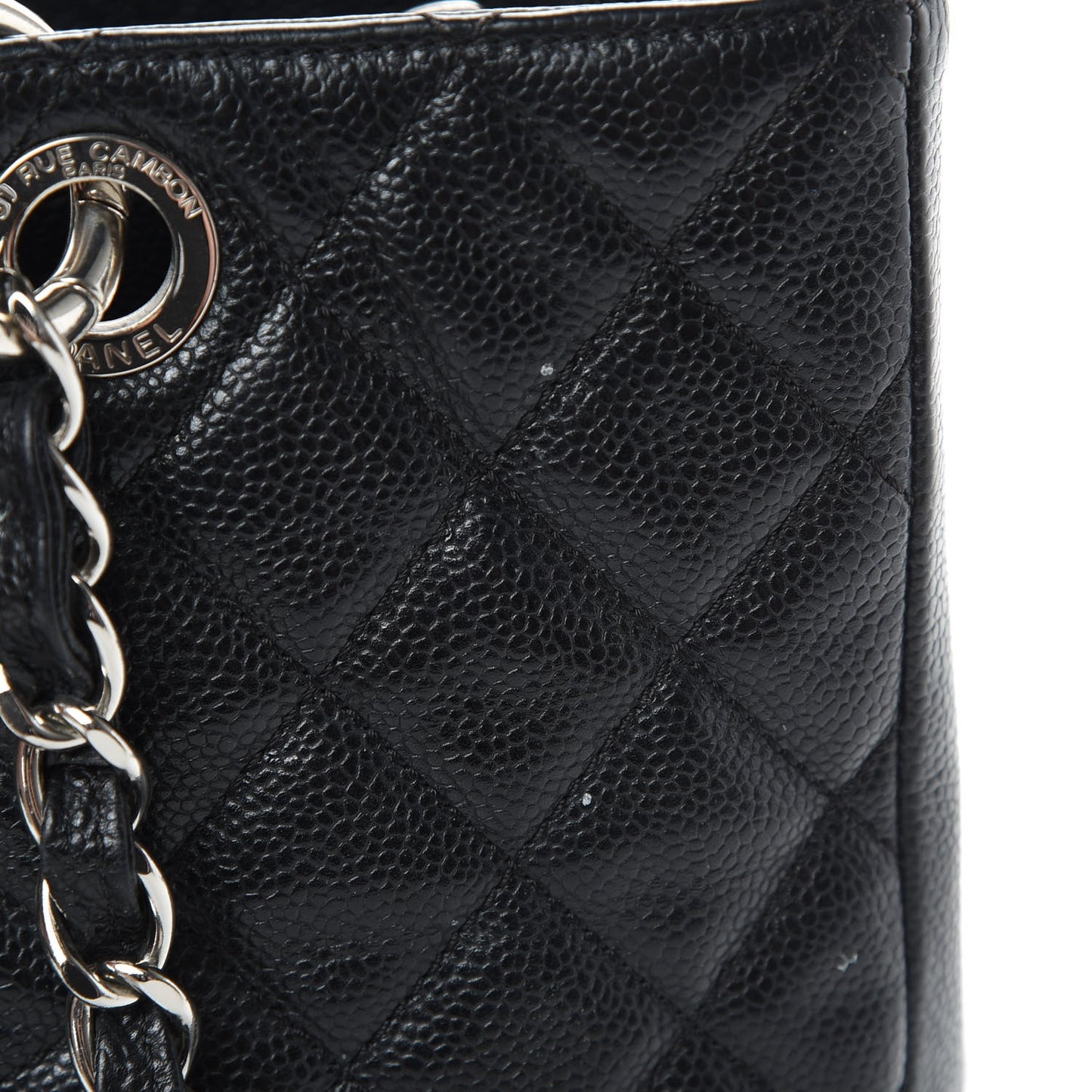 Caviar Quilted Grand Shopping Tote GST Black