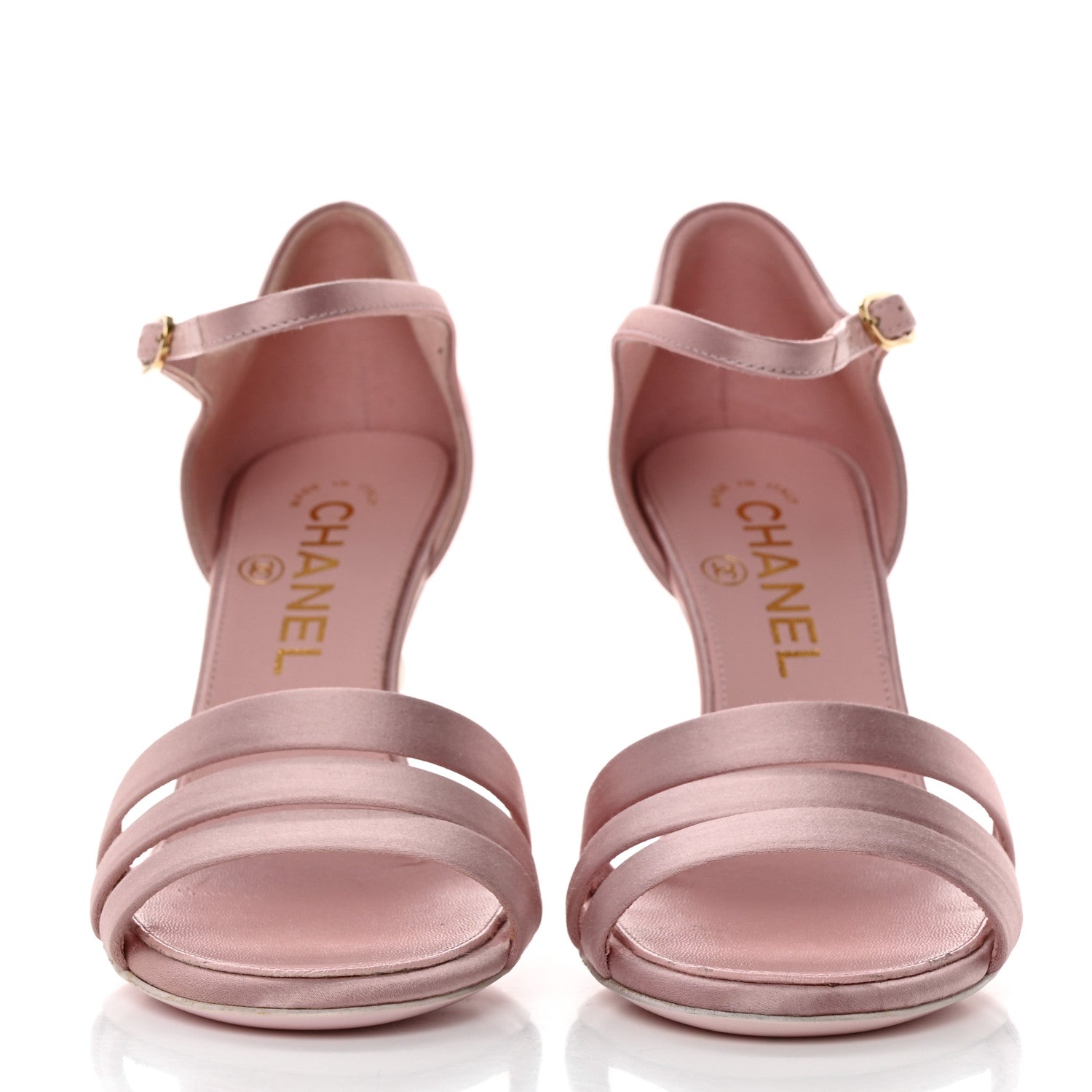 Chanel Satin Pearl Sandals 36 Light Pink 2 of 9