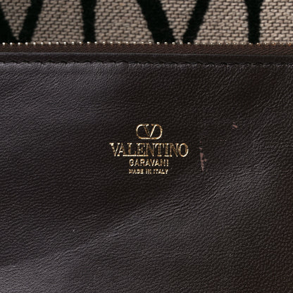 Valentino Garavani Toile Iconographe Goatskin Le Troisieme Shopping Bag Naturale Black Fondant 8 of 11
