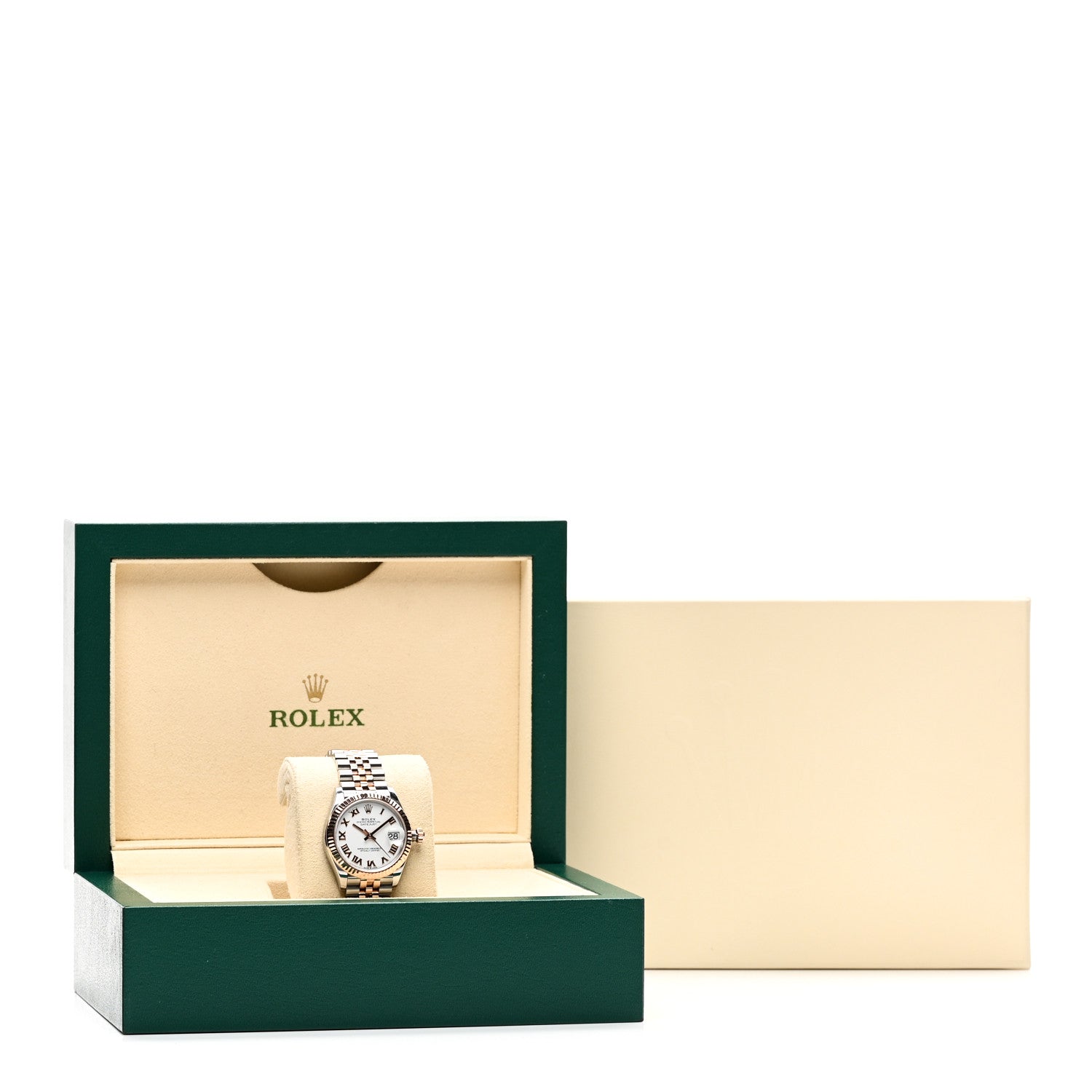 Rolex Stainless Steel 18K Everose Gold 31mm Oyster Perpetual Datejust Watch White Roman 278271 5 of 5