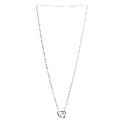 Tiffany Sterling Silver Elsa Peretti Open Heart Lariat Necklace 3 of 6