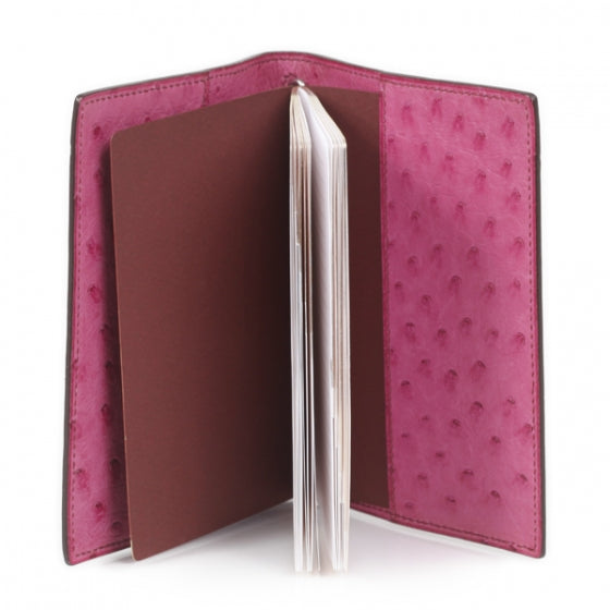 Hermes Ostrich Agenda Cover Fuchsia w Inserts 6 of 9