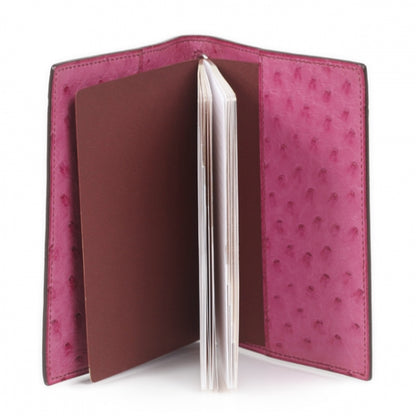 Hermes Ostrich Agenda Cover Fuchsia w Inserts 6 of 9