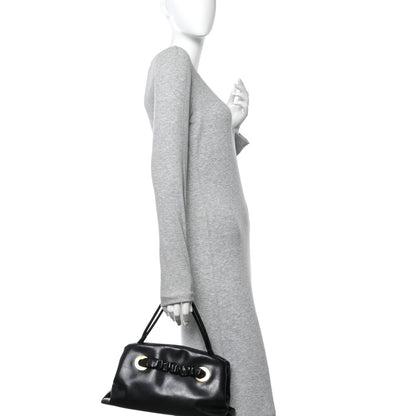 Celine Smooth Calfskin Eyelet Small Top Handle Bag Black 2 of 10