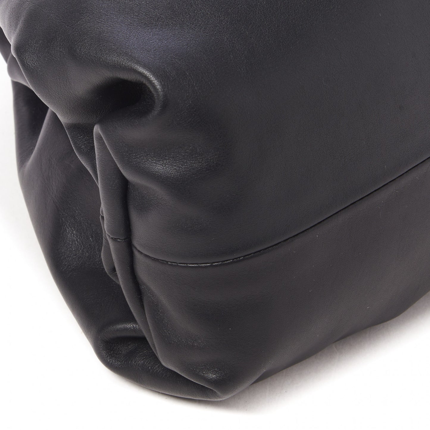 Smooth Butter Calf The Pouch Oversized Clutch Black
