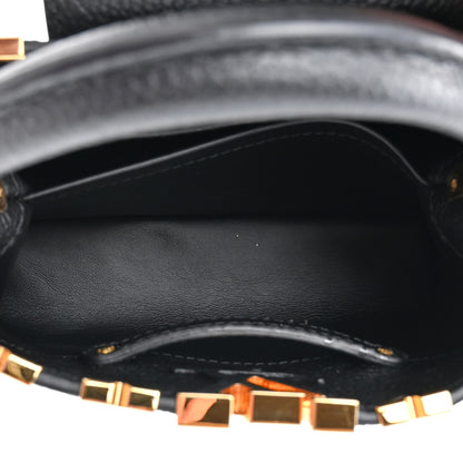 Louis Vuitton Taurillon Embellished Flower Crown Capucines Mini Black 5 of 8