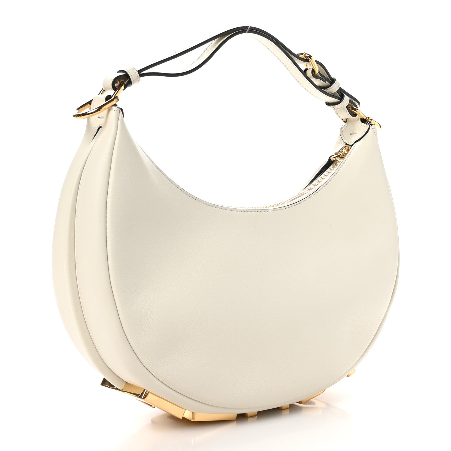 Fendi Vitello Grace Matte Small Fendigraphy Hobo Bag White Ice 3 of 11