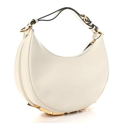 Fendi Vitello Grace Matte Small Fendigraphy Hobo Bag White Ice 3 of 11