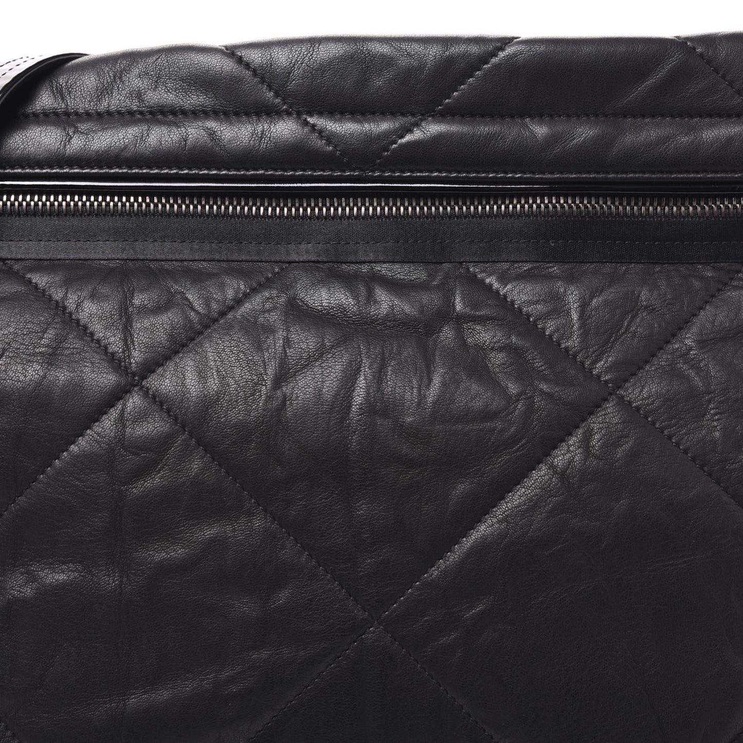 Lambskin Quilted Amalia Crossbody Bag Black